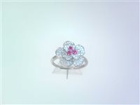 Ringe Dame Luxury Top in Silber Zirconia Sommer 52AUCJ039